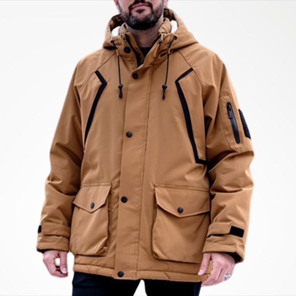 parka acolchoada c/ capuz (impermeável)