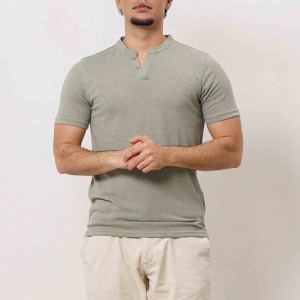 polo em algodão