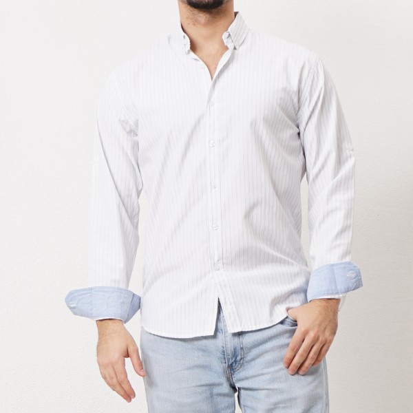 camisa oxford c/ aplicação