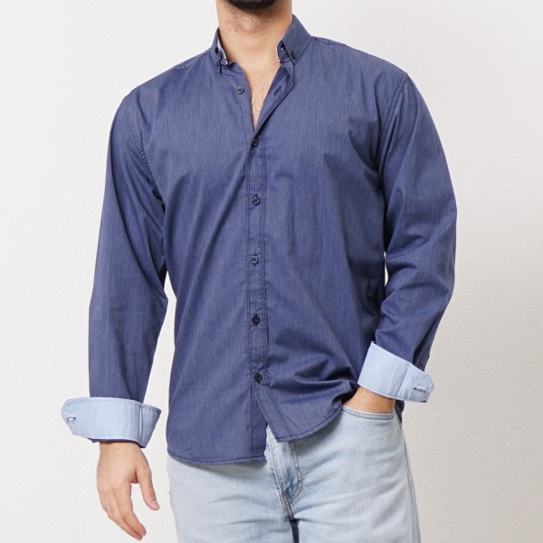 camisa oxford c/ aplicação