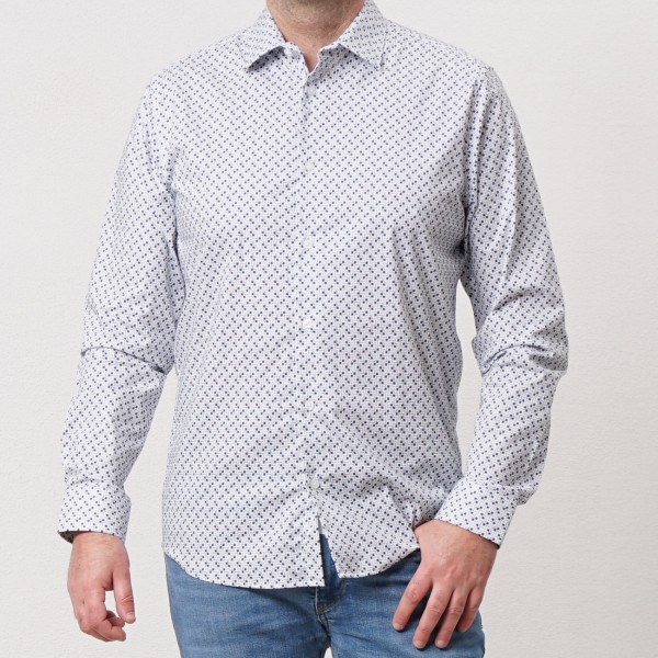 camisa estampada c/ elastano