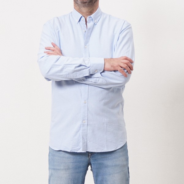 camisa oxford 100% algodão