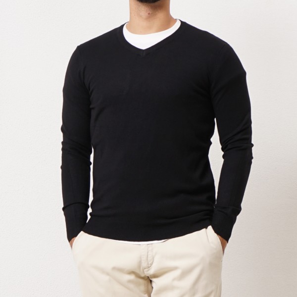 pullover em tricôt c/ elastano