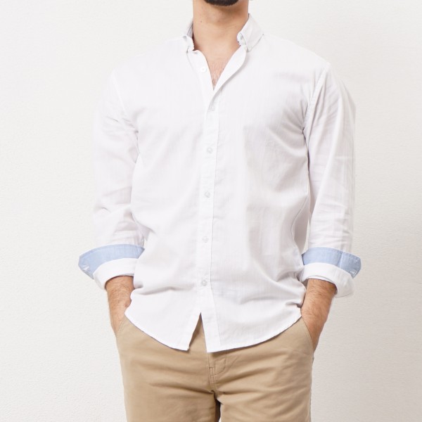 camisa falso liso c/ aplicações 