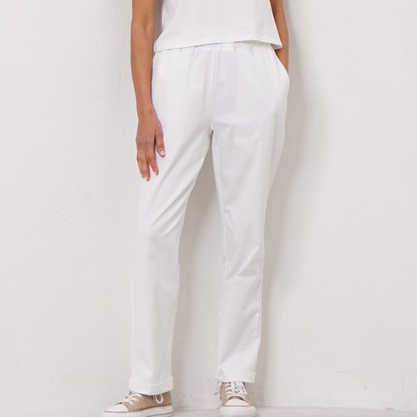 calça de sarja c/ elásticos