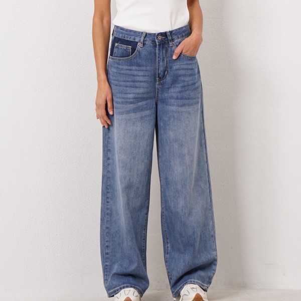 pantalonas vintage em ganga