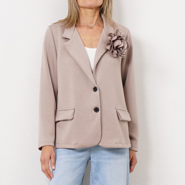 blazer de malha c/ aplicação 