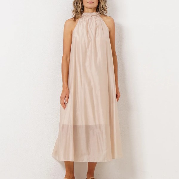 vestido forrado em chifon