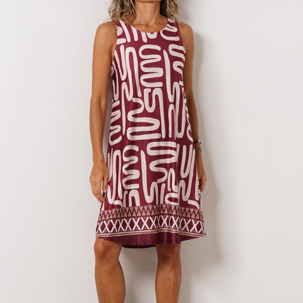 vestido evasé em malha fria