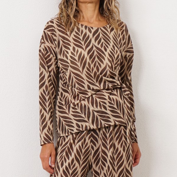 blusa de malha c/ laço (c/ lurex)