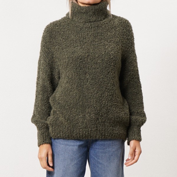 camisola gola alta em tricôt (caraculo) 