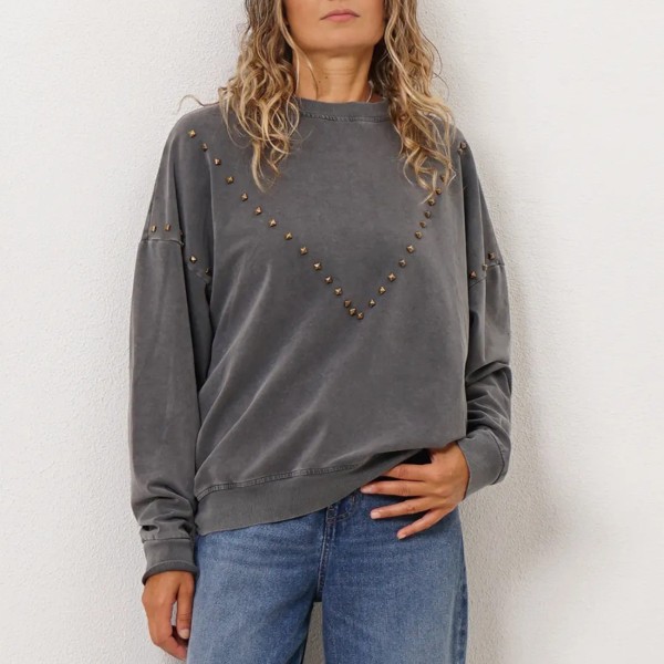 sweat vintage oversized c/ tachas