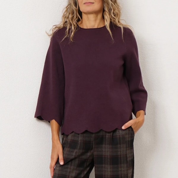 camisola em tricôt (toque suave)