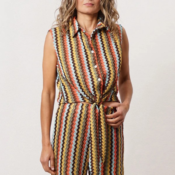 blusa de malha c/ laço (jacquard)