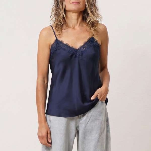 top acetinado c/ renda