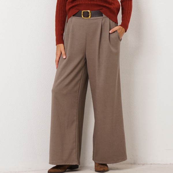 pantalonas em fazenda c/ bolsos e elastano 