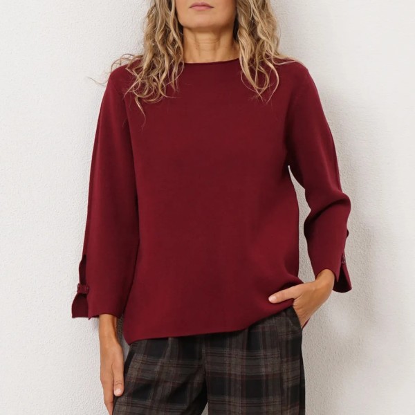 camisola em tricôt (toque suave)