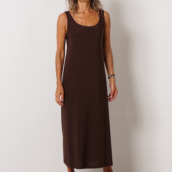 vestido evasé em malha fria