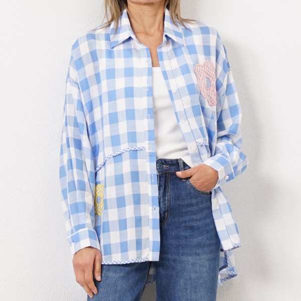 blusa de xadrez c/ rayon (premium)