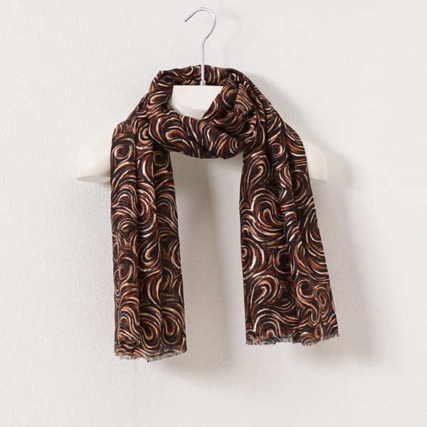 echarpe em viscose/algodão c/ lurex