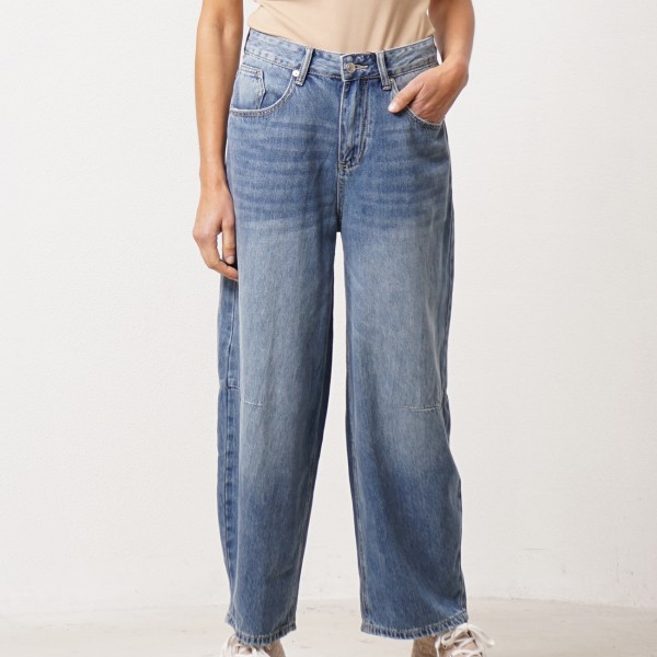 calça de balão em ganga vintage 