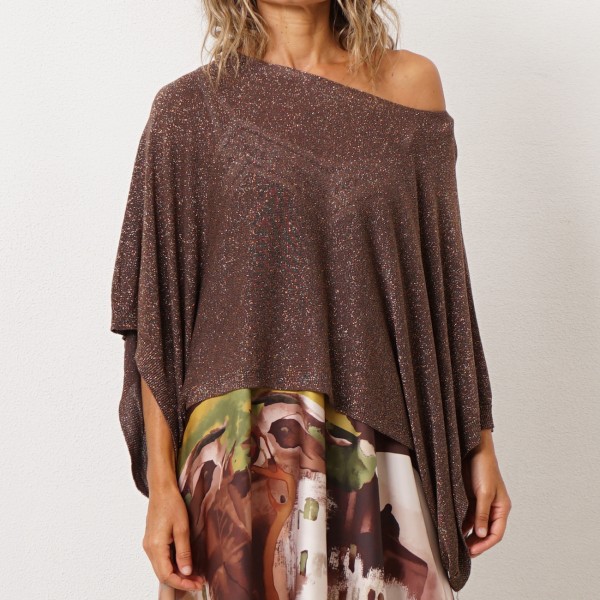 camisola em tricô c/ lurex