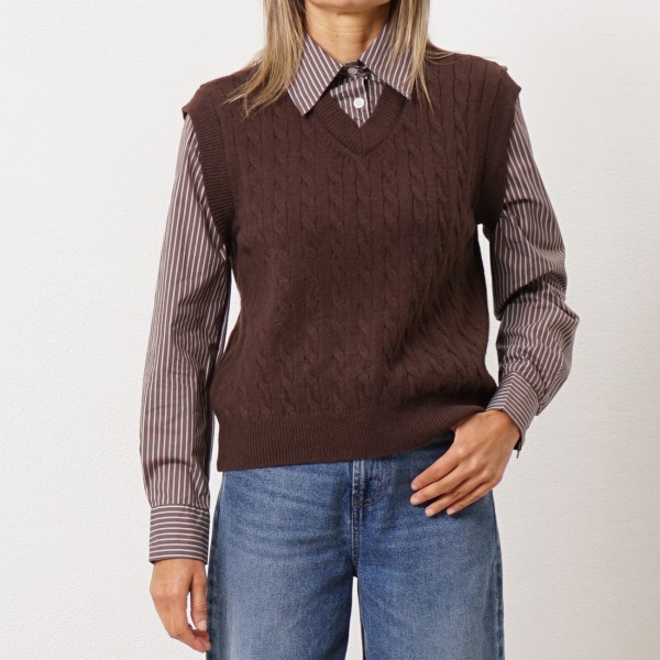 camisola em tricôt c/ aplicação