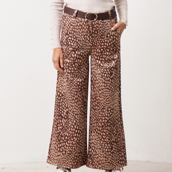 calça aveludada (animal print)