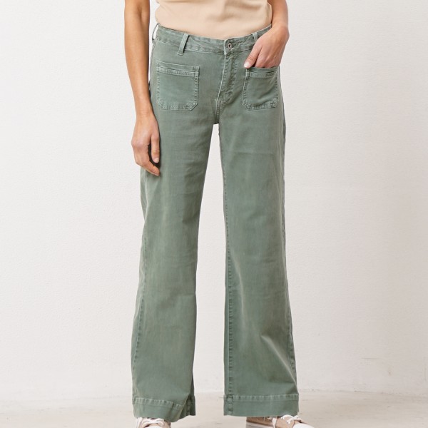 pantalonas de ganga c/ bolsos chapados