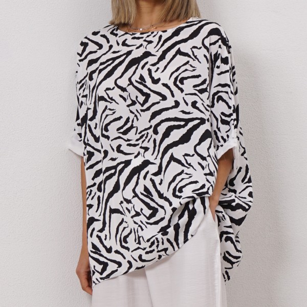 tunica animal print c/ elastano