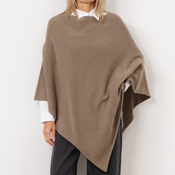 poncho em tricôt