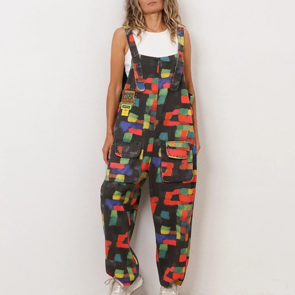 ardineira vintage estampada c/ aplicação de tachas