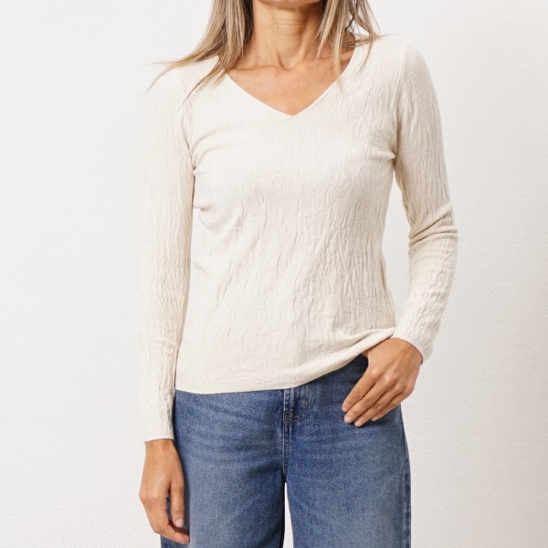 camisola em tricôt (falso liso)