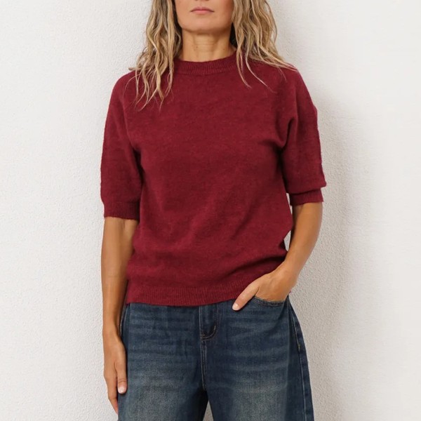 camisola em tricôt (toque suave)