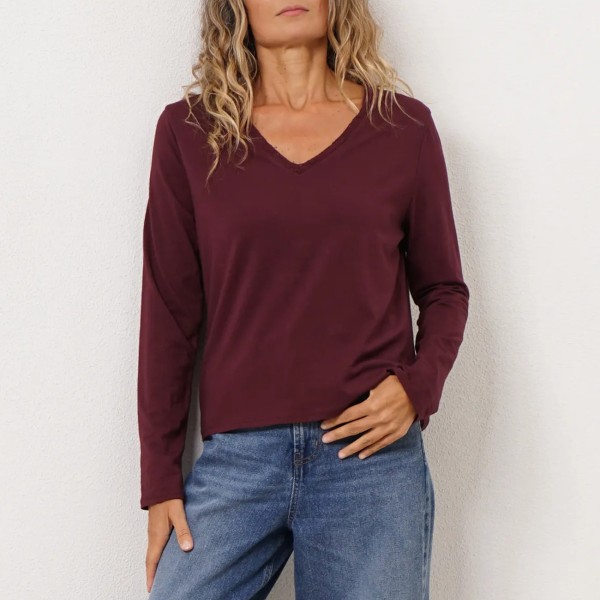 sweat de bico em algodão c/ renda