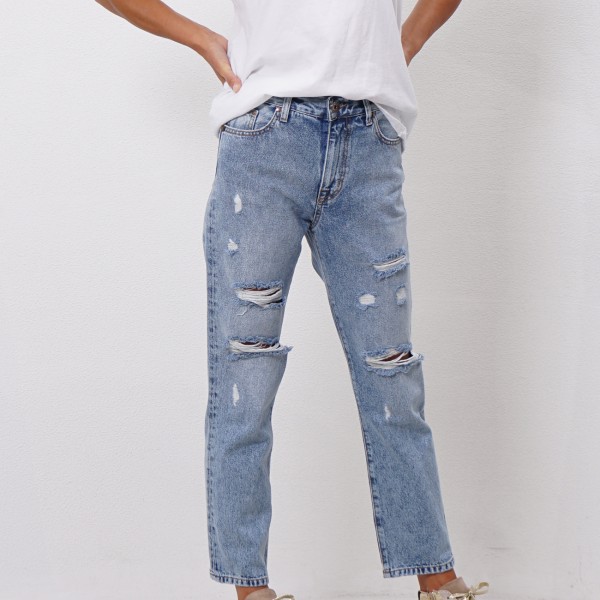 calça de ganga c/ rotos FILIPA