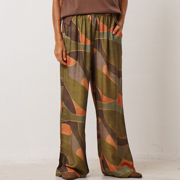 pantalonas estampadas assimétricas c/viscose 