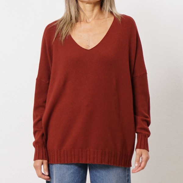 camisola de bico en tricôt 