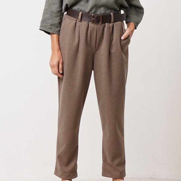 calça balão pele de pêssego