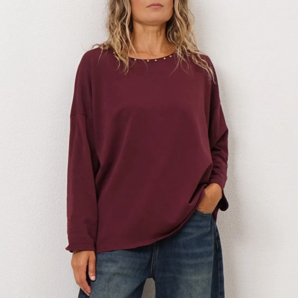 sweat em algodão c/ tachas