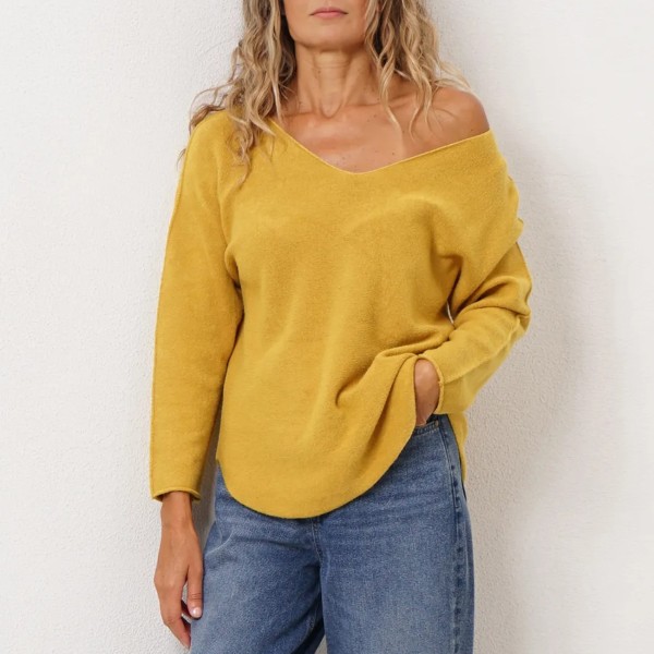 camisola de bico em tricôt c/ lã (s/ costuras)