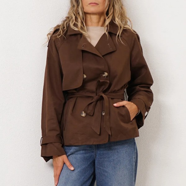 jaqueta (estilo gabardine)