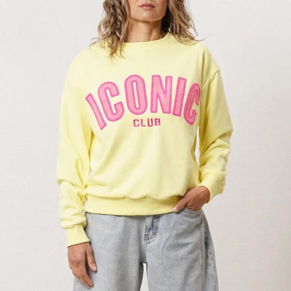 sweat bordada oversize em felpa