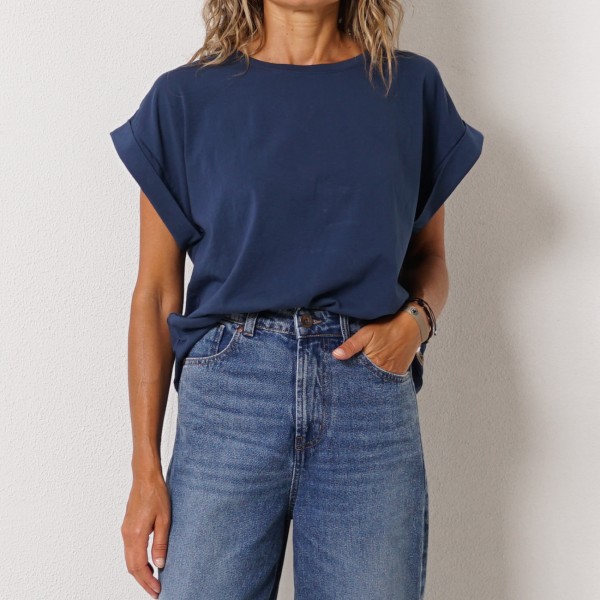 blusa algodão c/ folhos