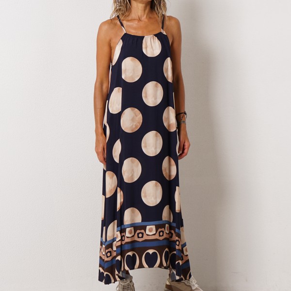 vestido evasé em viscose