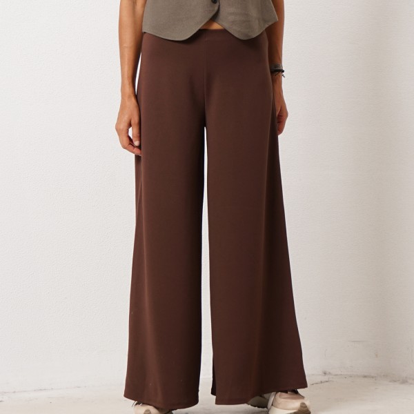 pantalonas em malha de de crepe