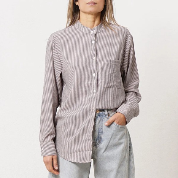 blusa de riscas s/ gola