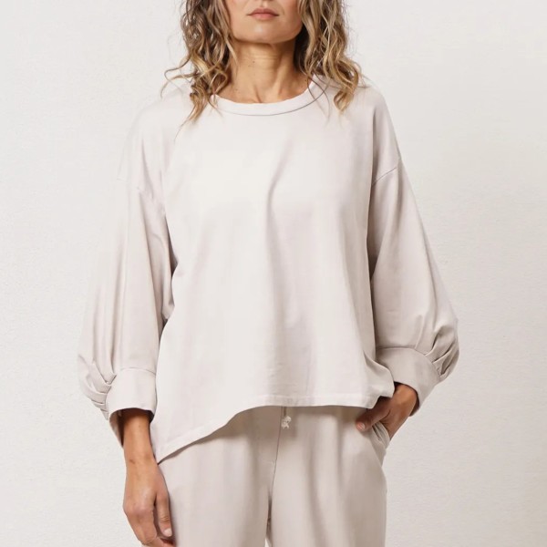 sweat em algodão vintage oversize c/ elastano (premium)