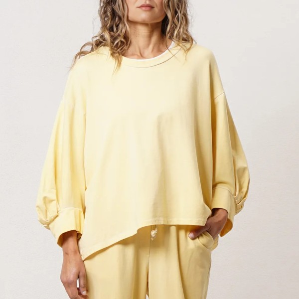 sweat em algodão vintage oversize c/ elastano (premium)
