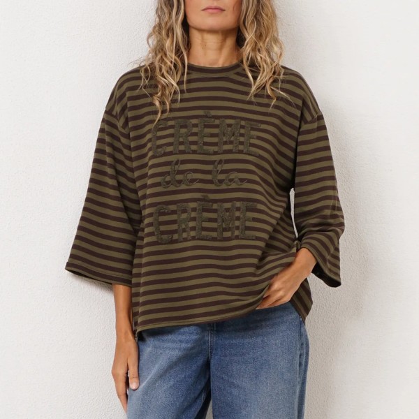 sweat de riscas c/ bordados